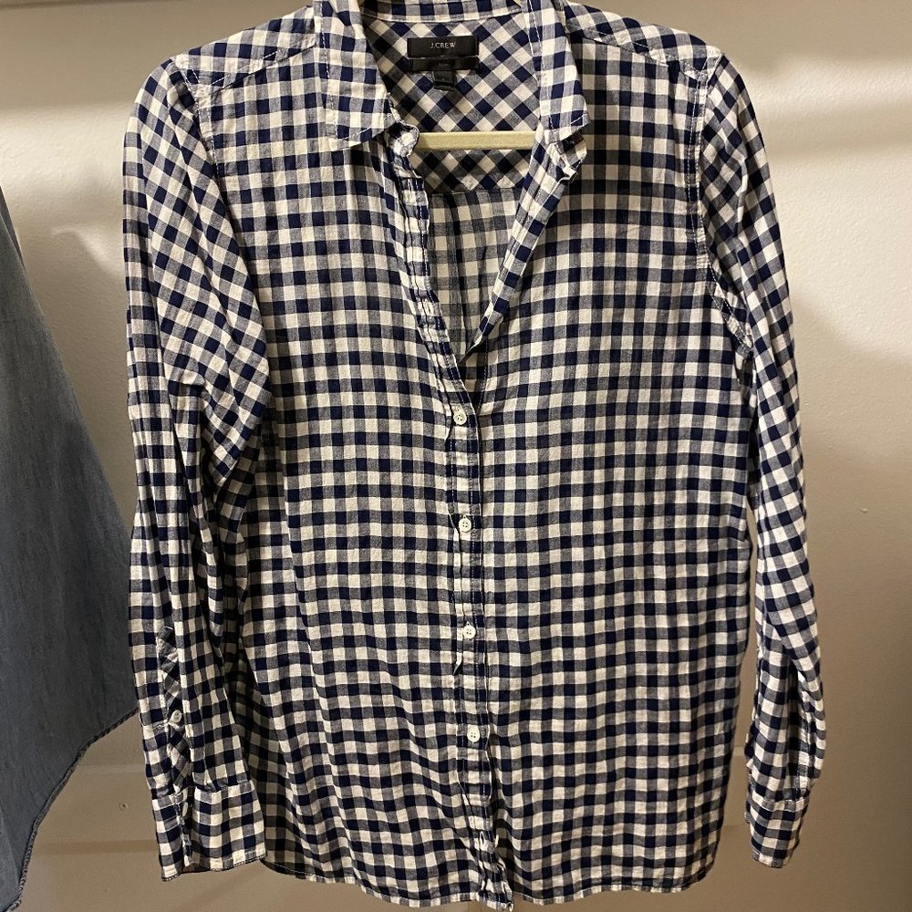 Gingham button down shirt